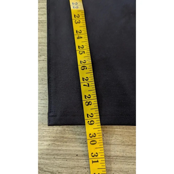 Max Jeans Dress Pants 18W Black Stretch Solid Logo Ponte Knit Back Pockets - Picture 11 of 12